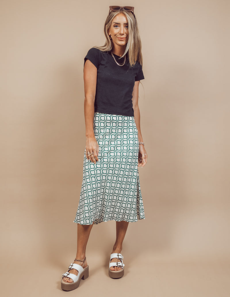 Lucie Printed Midi Skirt