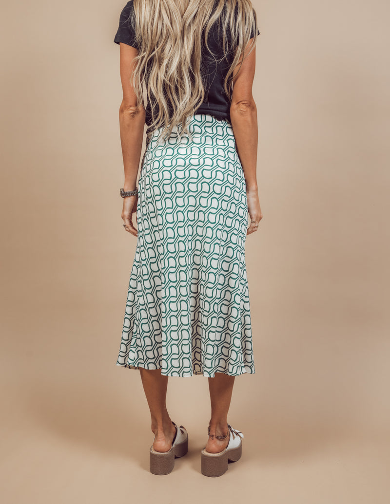 Lucie Printed Midi Skirt