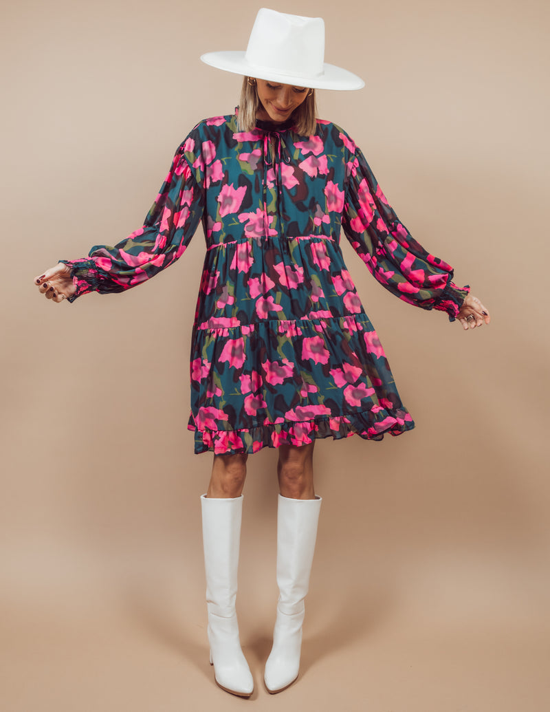 Nadia Floral Chiffon Dress