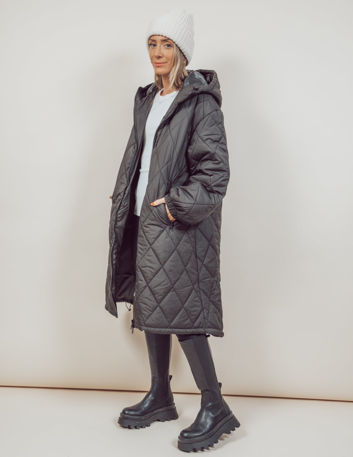 Brooklyn Longline Quilted Jacket