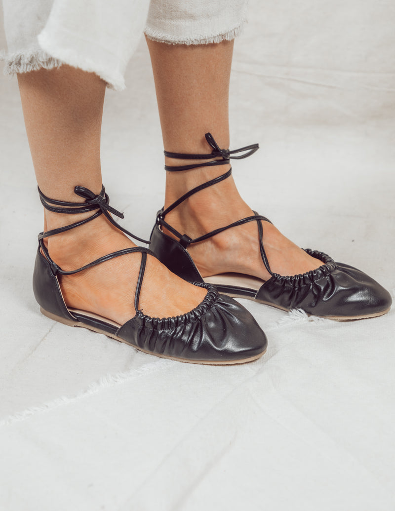 Laney Lace Up Ballet Flats