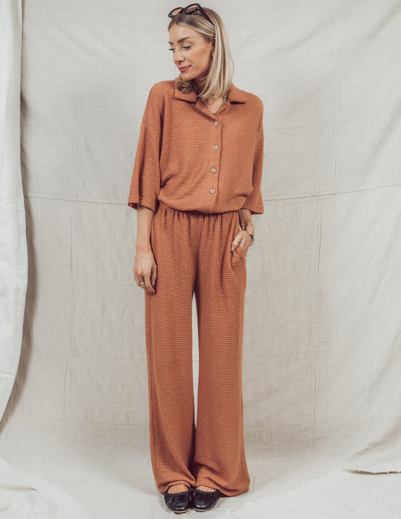 Lina Waffle Knit Pants