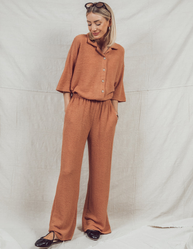 Lina Waffle Knit Pants