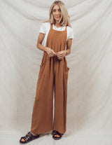 Ambrelyn Linen Pleated Jumpsuit