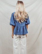 Rebel Denim Peplum Top