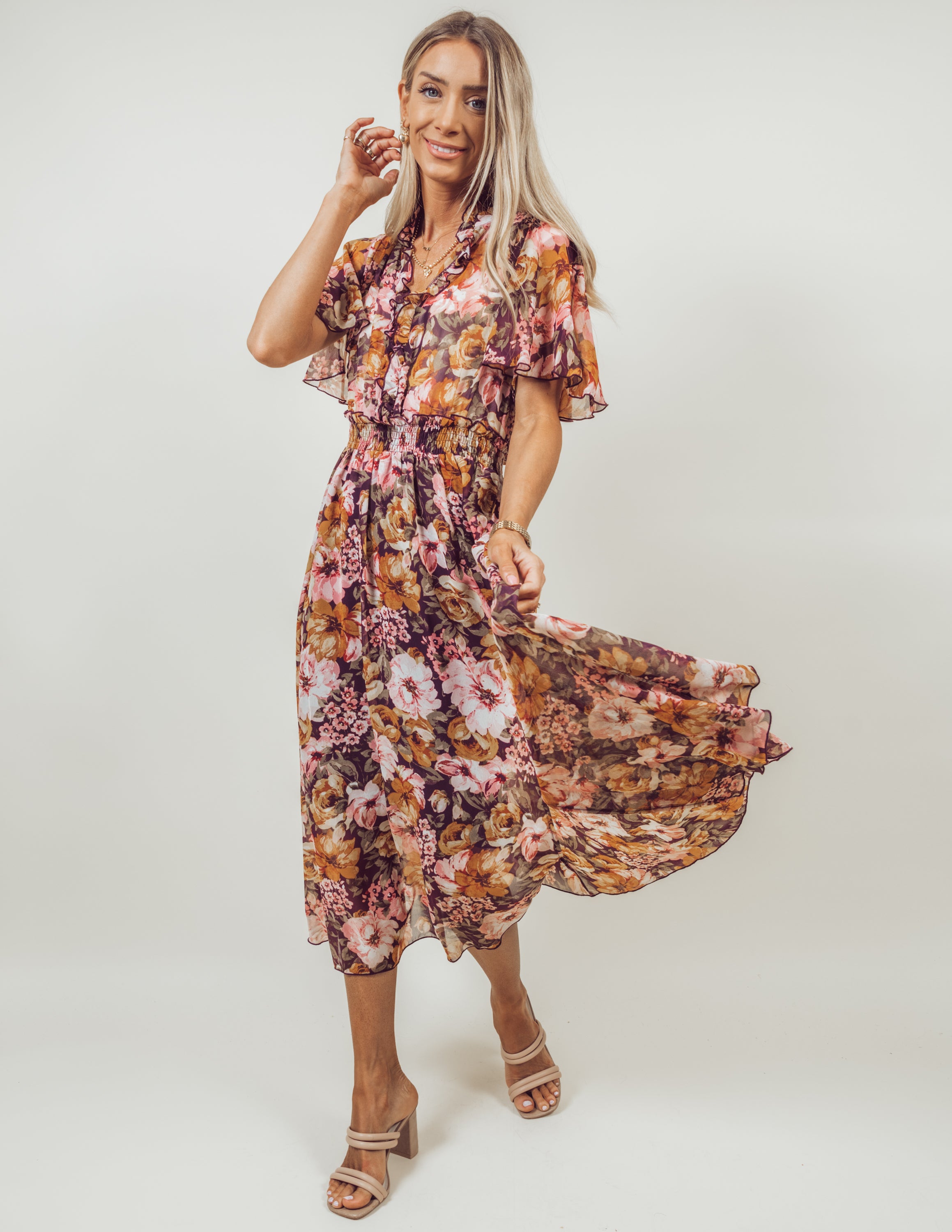 Brittany Floral Midi Dress