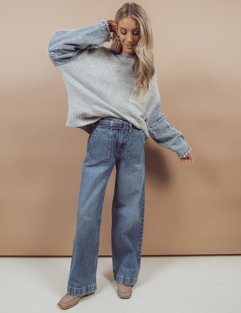 Michelle Denim Sweater