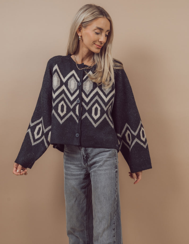 Geometric Cardigan Sweater