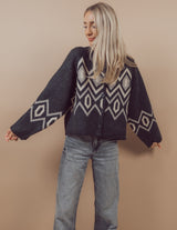 Geometric Cardigan Sweater