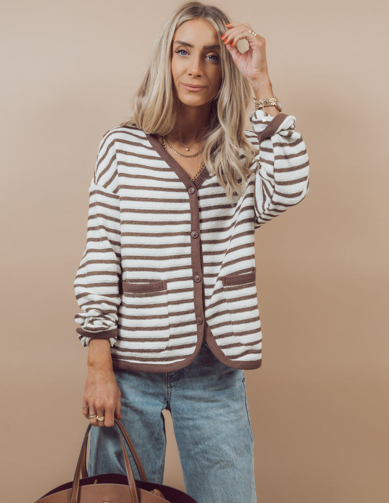 Jessica Striped Cardigan