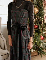 Mari Tiered Plaid Dress