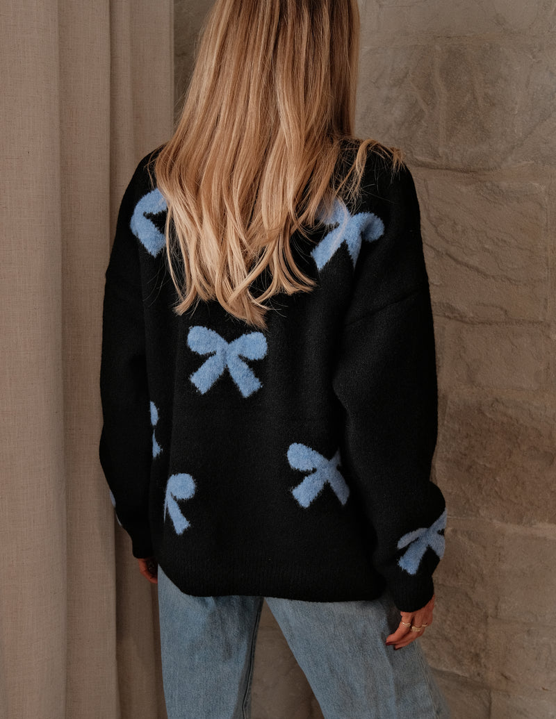 Angel Velvet Bow Sweater