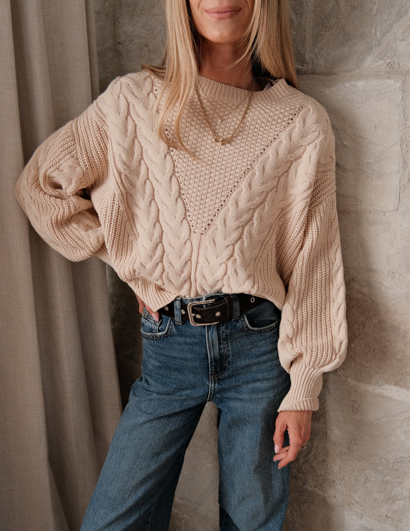 Ava Cable Knit Sweater