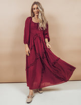 Zoe Ruffle Maxi Dress