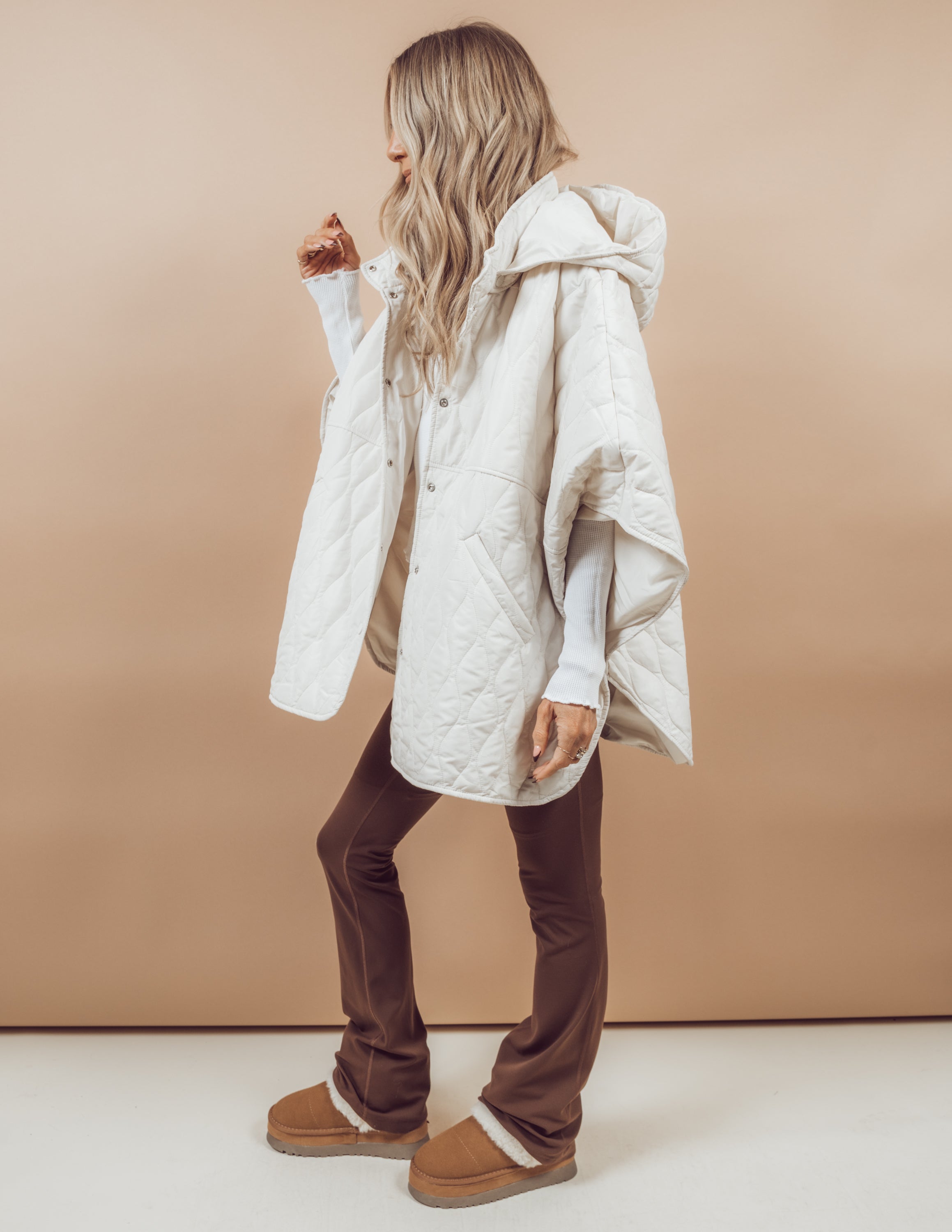 Evelee Quilted Shroud Cloak