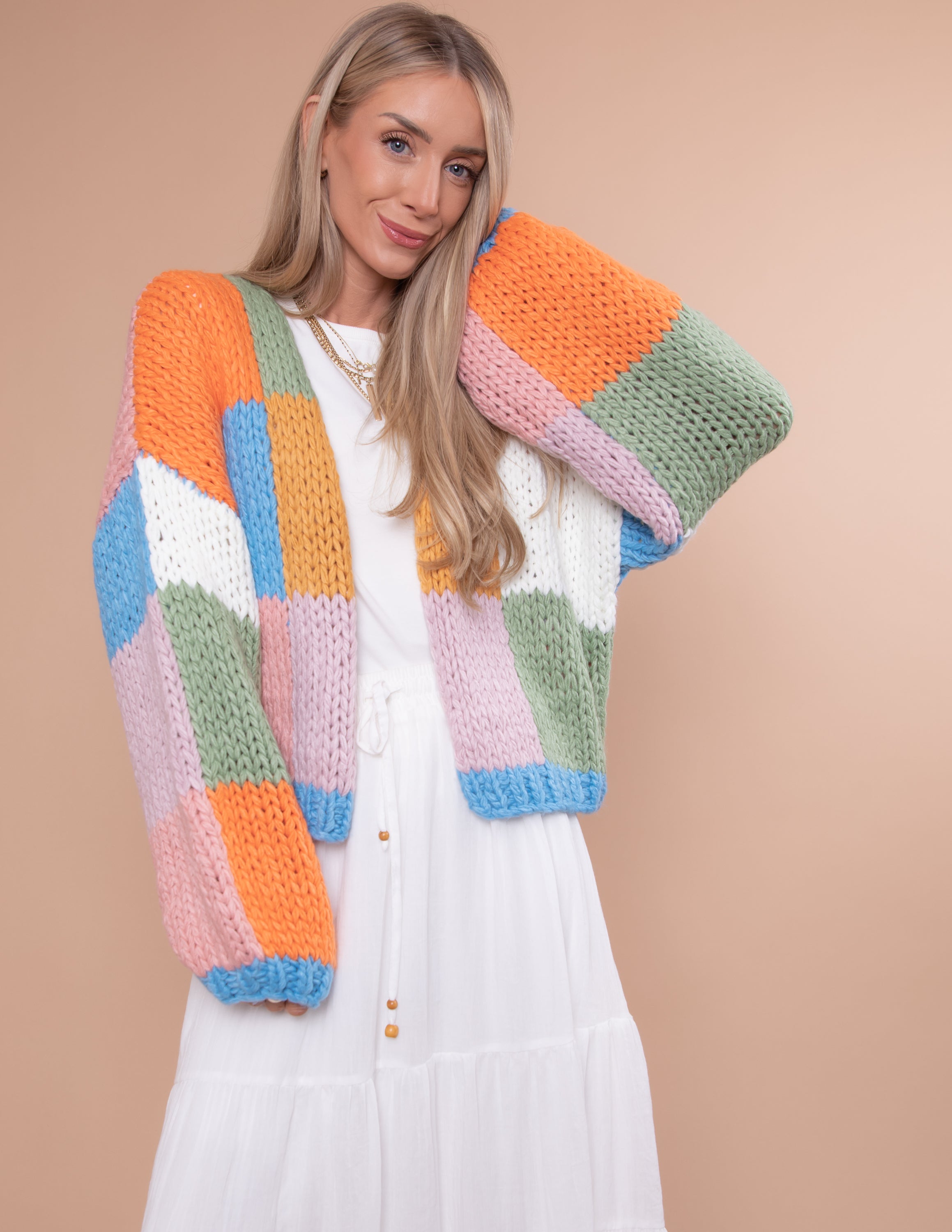 Catalina Color Block Cardigan