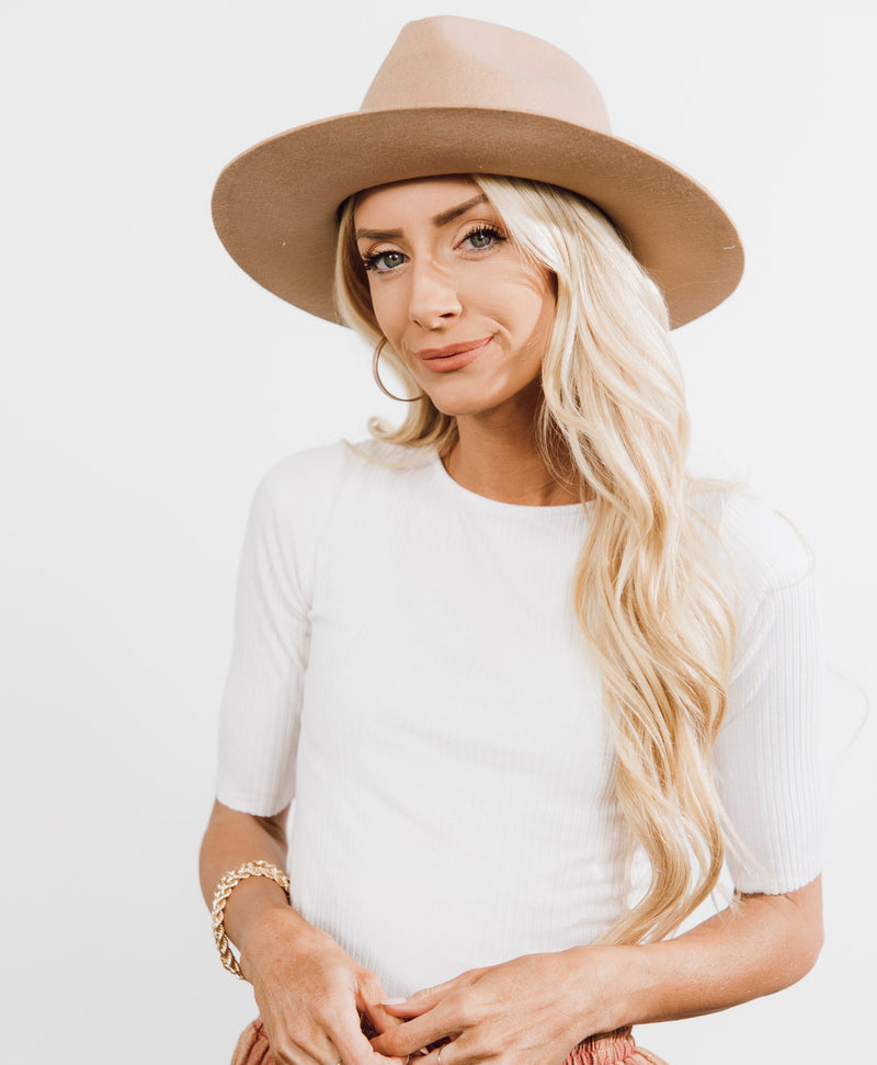 Aubrielle Flat Brim Hat