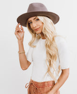 Aubrielle Flat Brim Hat